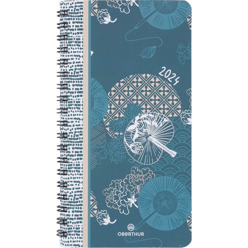 3664447156903-Agenda de poche spiralé Tokyo - 1 semaine sur 2 pages - 9,5 x 17 cm - rouge - Oberthur-P_405148947_1-0