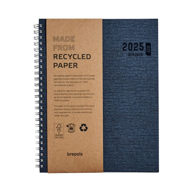5412303377843-Agenda à spirale Ecotiming Kazar - 1 semaine sur 2 pages - 17,1 x 22 cm - bleu - Brepols-P_405149620_1-0
