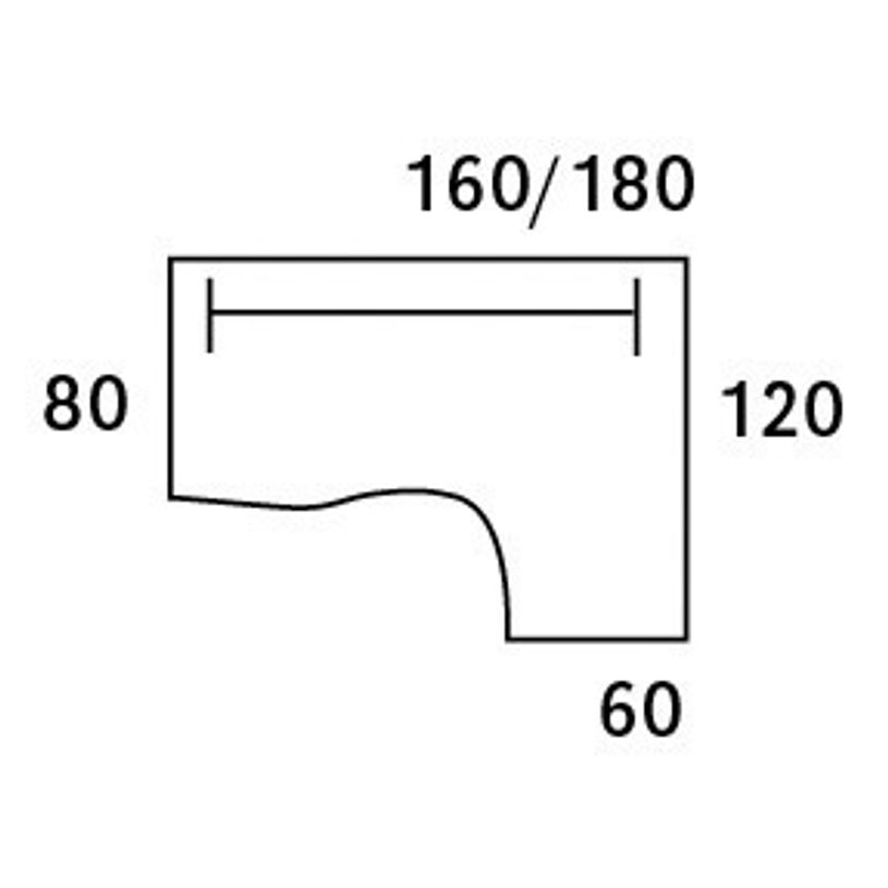 3253310462519-Bureau compact à droite DUAL - L180 cm - Pieds blanc - plateau imitation noyer (Pieds de renfort ou caisson bout de bureau obligat-P_405152141_5-4
