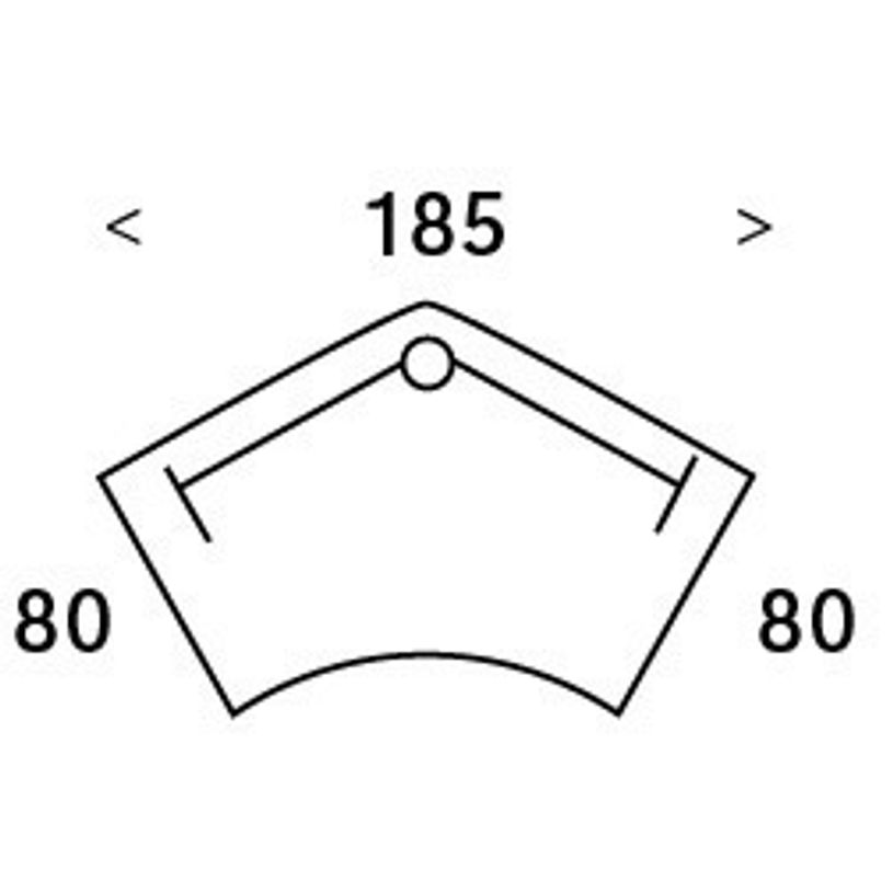 3253310491830-Bureau symétrique 120° IDRA - L185 cm - Pied alu - plateau imitation noyer-P_405152528_3-3