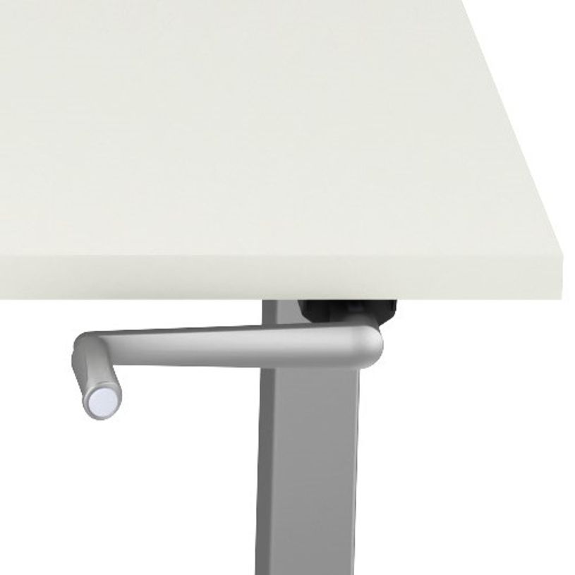 3617350004410-Bureau AXEL assis/debout - réglage par manivelle - L200 x P80 cm - plateau imitation chê-P_405153349_2-1