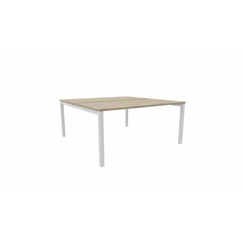 3617350003499-Bureau Bench ARIAL - L180 x P165 cm - plateau imitation chêne brunswick - pieds blancs-P_405153460_1-0