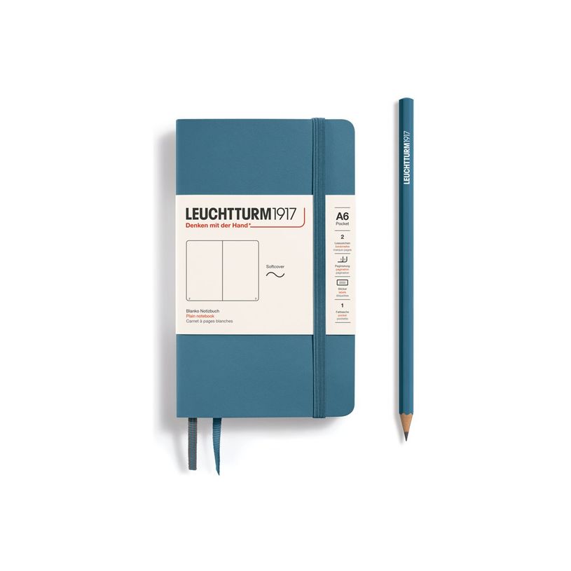 4004117610905-Leuchtturm1917 - Carnet de notes souple A6 - uni - bleu acier-P_405155437_1-0