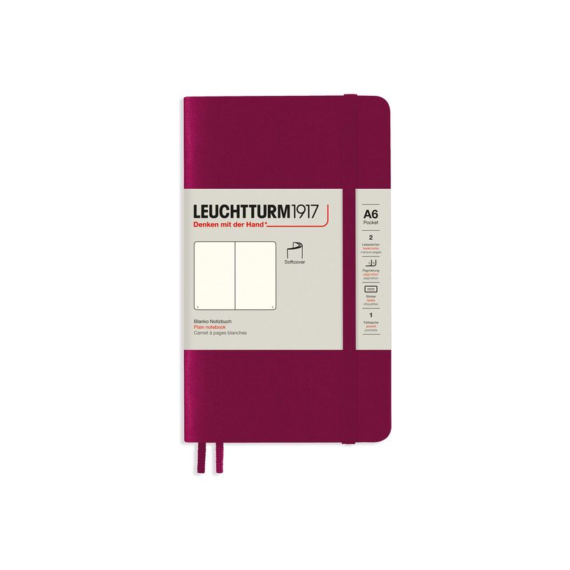 4004117583155-Leuchtturm1917 - Carnet de notes souple A6 - uni - bordeaux-P_405155439_1-0