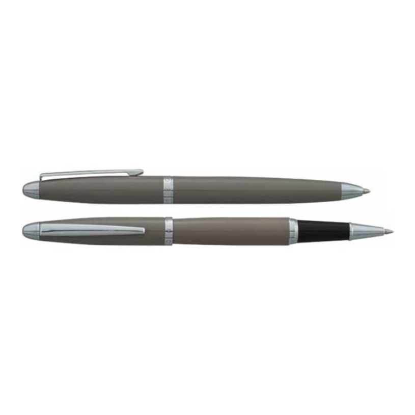 3219911860093-Daniel Hechter Alliance Colours - Parure de stylo à bille et stylo plume - acier gris sat-P_405157266_1-0