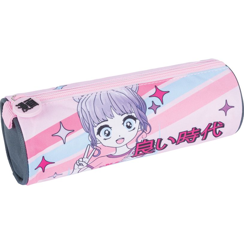 3664447173467-Trousse ronde Manga girl - 1 compartiment - Oberthur-P_405162412_1-0