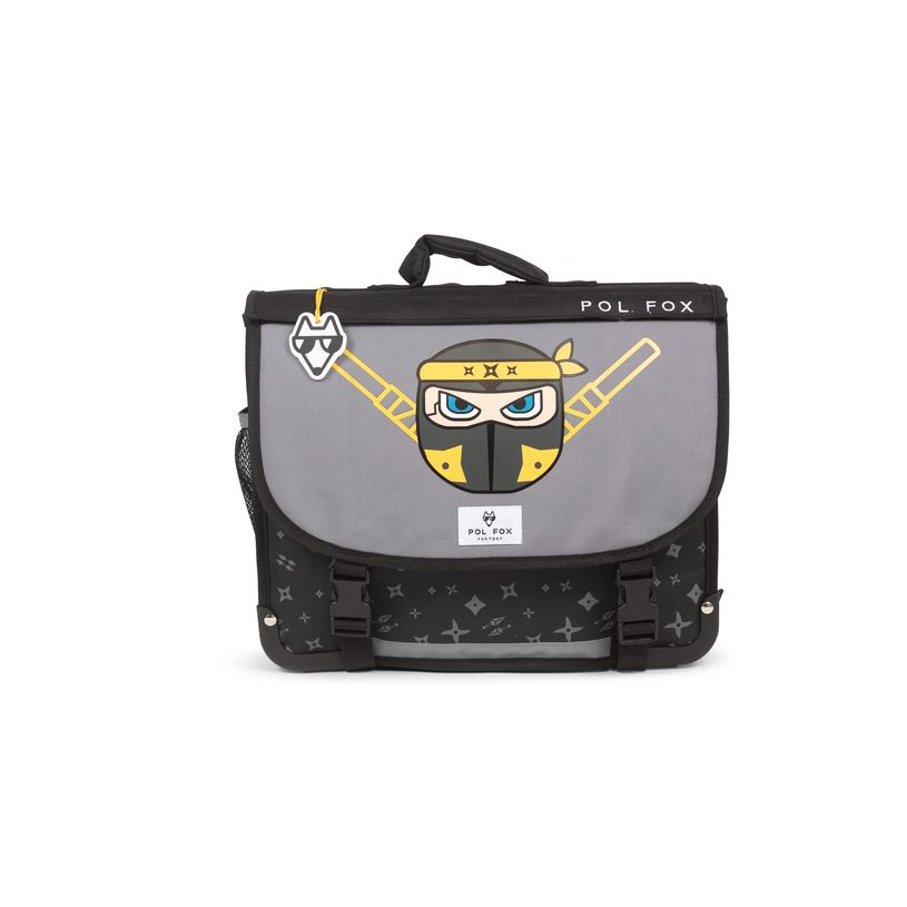 3663842008398-Cartable réversible Ninja - 38 cm - 2 compartiments - gris - Pol Fox-P_405164599_2-1