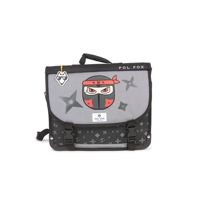 3663842008398-Cartable réversible Ninja - 38 cm - 2 compartiments - gris - Pol Fox-P_405164599_3-2