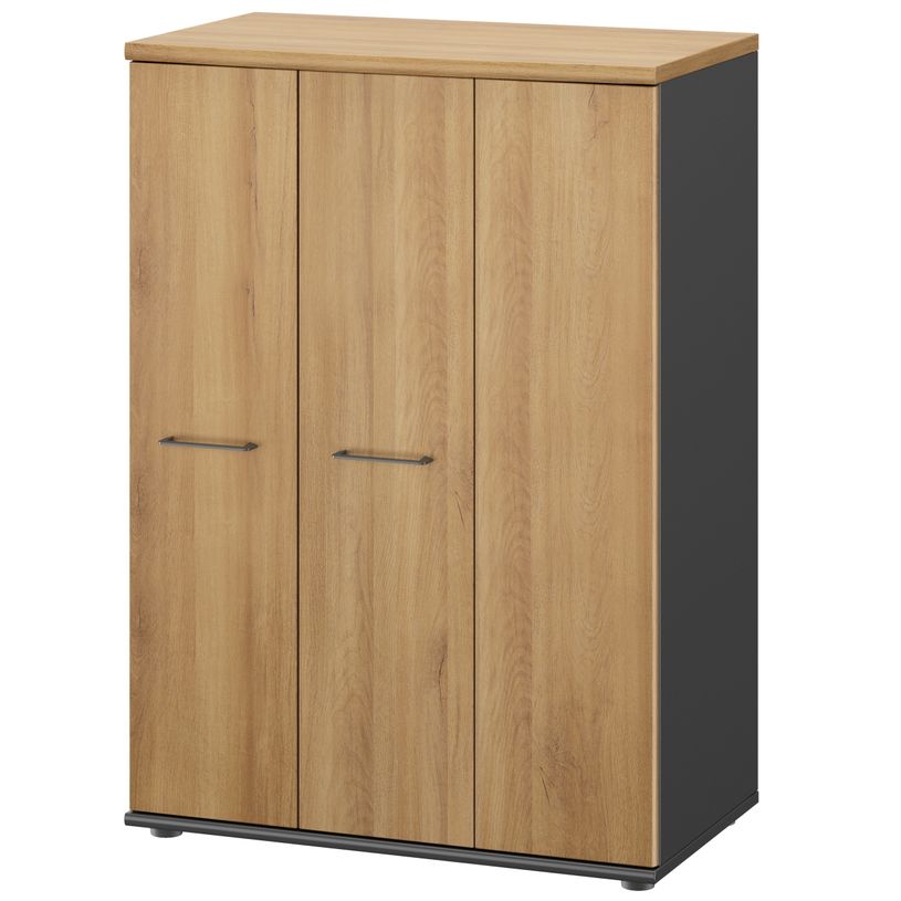 3483601225688-Rangement haut JAZZ+ - L80 x H112 x P48 - 3 portes - chêne du bocage-P_405165123_1-0