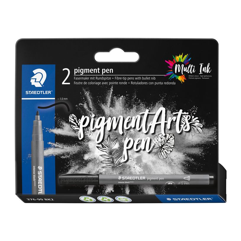 4007817099414-STAEDTLER Pigment pen 379 - 2 feutres - pointe ogive 1 mm - noir intense-P_405177295_1-0