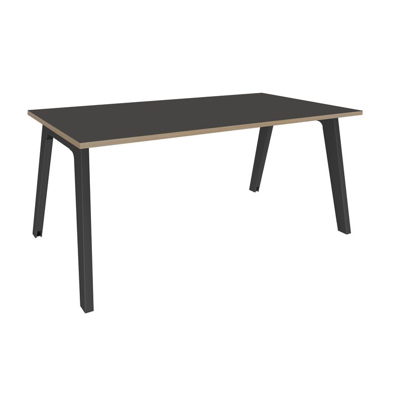 3253310170117-Bureau simple STEELY - L180 cm - Pieds carbone - plateau carbone-P_405185178_1-0
