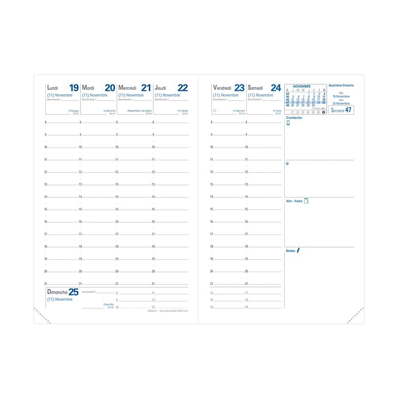 3371010513475-Quo Vadis Hipsy - Agenda - 2025 - semainier - reliure piquée - mini - 100 x 150 mm - portrait - papier bla-P_405187244_3-1