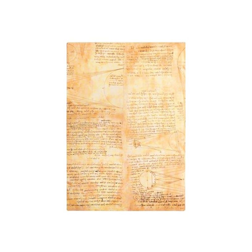 9781439781425-Paperblanks Leonardo's Sketches - Sketchbook - reliure piquée - grande - 205 x 300 mm - 112 pages / 224 feuilles - papier blanc - sun & moonlight - couverture jaune - carton-P_405189161_1-0