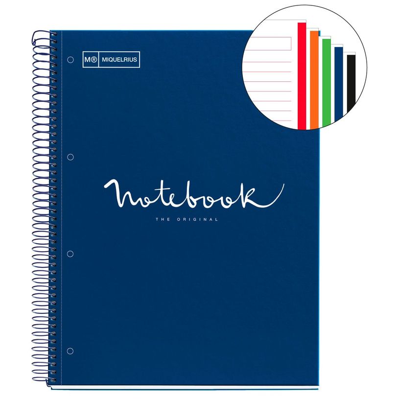 8422593485521-Notebook Emotions, couverture rigide, A4 lignes horizontales 7 mm, 120 feuilles de 5 coule-P_405189267_2-1