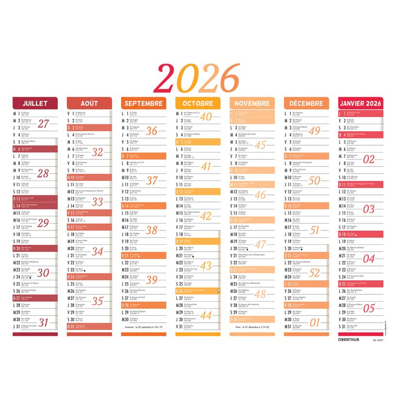 3664447202525-Calendrier Nuance - 7 mois par face - 430 x 550 mm - Oberthur--1