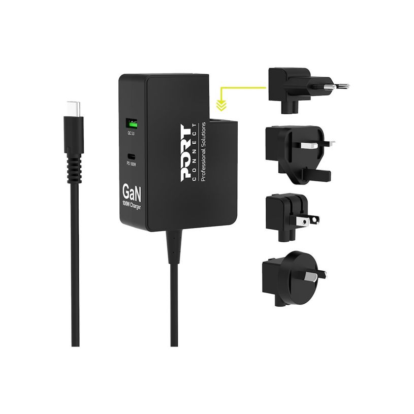 3567049021030-PORT Connect - Chargeur secteur universel USB-C et USB-A Quick Charge - GaN 100 Watt -P_405224211_3-1
