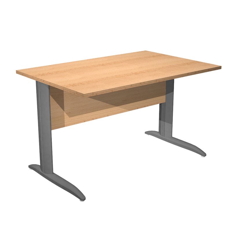 0404052255324-Bureau droit Trend - L120 - Pieds métals - plateau imitation hêtre - pied anthracite-P_405225532_1-0