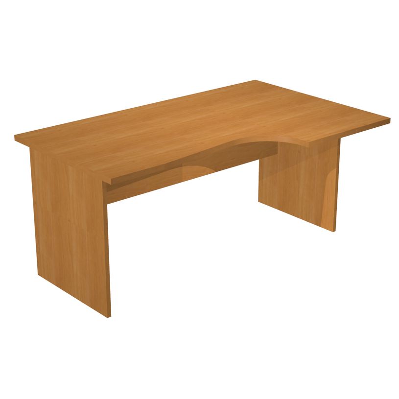 0404052256857-Bureau compact Trend - L160 cm - retour à droite - pieds panneaux - plateau imitation aulne - (pied de renfort obligat-P_405225685_1-0