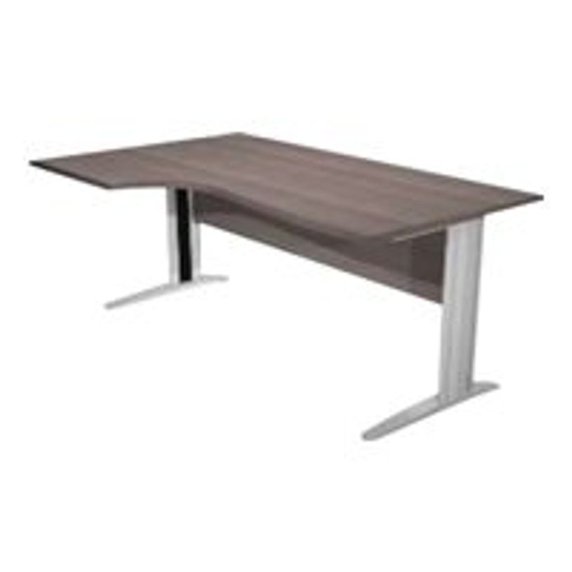 0404052256949-Bureau compact Trend - L160 cm - retour à gauche - Pieds métals blanc - plateau imitation aulne - (pieds de renfort obligat-P_405225694_1-0