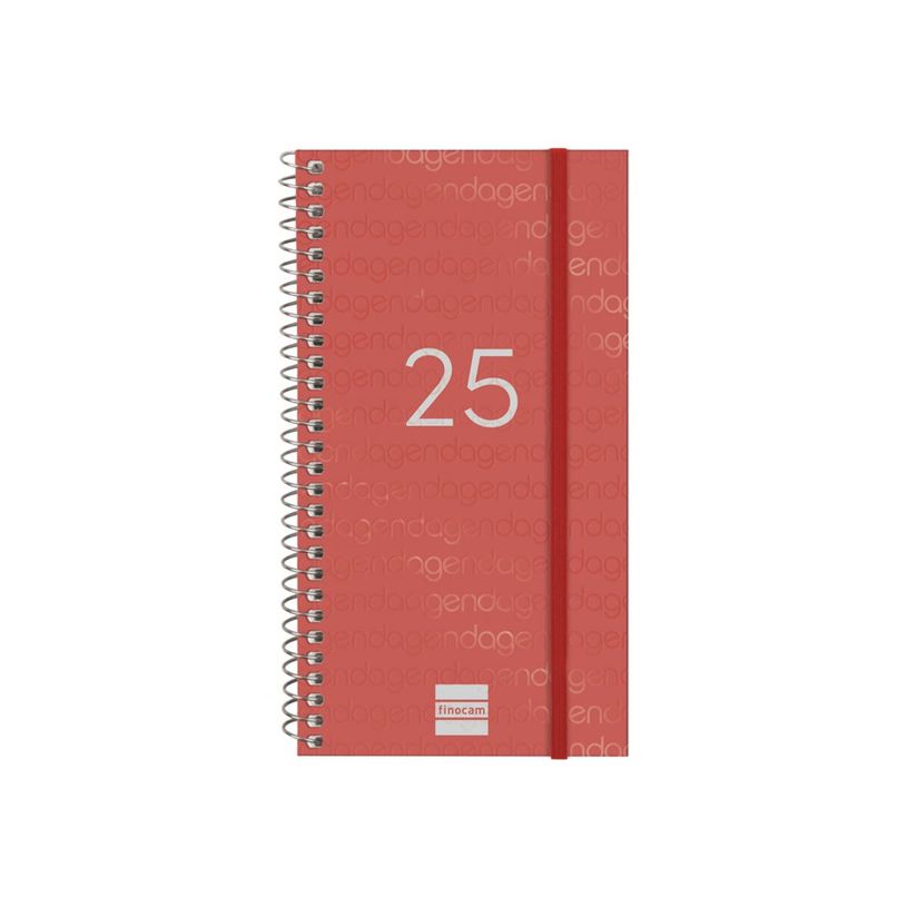 8422952386995-Finocam - Agenda - 2025 - semainier - reliure à spirale - E9 - 94 x 171 mm - rouge - poly-P_405226730_6-0