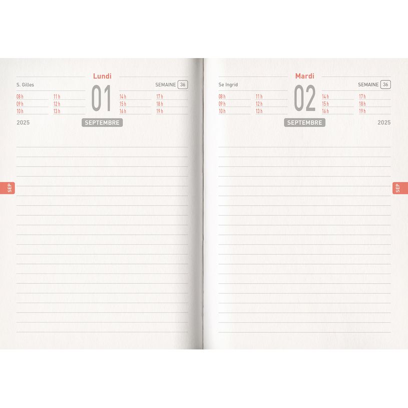 3592930025927-Agenda RDC reliure intégra année scolaire BOUCHUT "Techno" 12,5 x 17,5 cm coloris orange-P_405227445_3-2