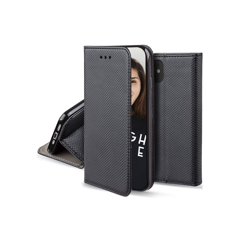 5907457792678-JAYM - Étui à rabat pour téléphone portable - magnétique - cuir artificiel - noir-P_405235405_2-0