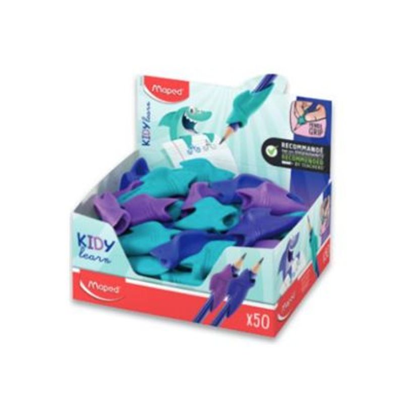 3154148539025-Maped Kidy Learn - Crayon avec zone de préhension - shark (pack de 50)-P_405242142_5-4