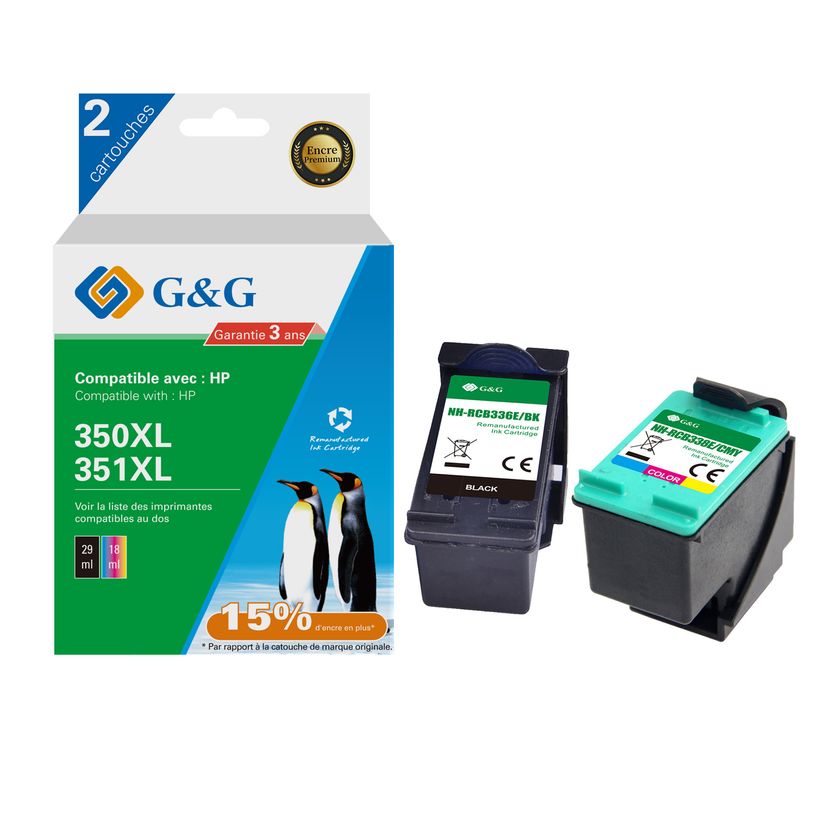 6937173407845-Cartouche compatible HP 350XL/351XL - Pack de 2 - noir, cyan, magenta, jaune - G&G-P_405243038_1-0