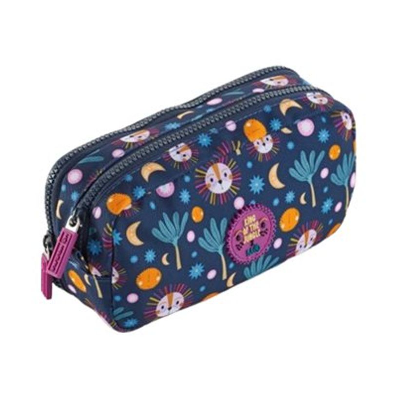 8422593194157-Miquelrius Back To School - Trousse - double - polyester - Roi de la jungle-P_405243695_1-0