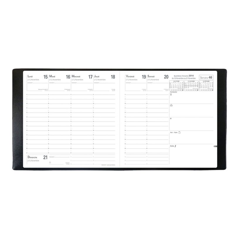 3371010124855-Quo Vadis Direction Impala - Agenda - semainier - relié - 240 x 240 mm - papier blanc - c-P_405243993_2-1