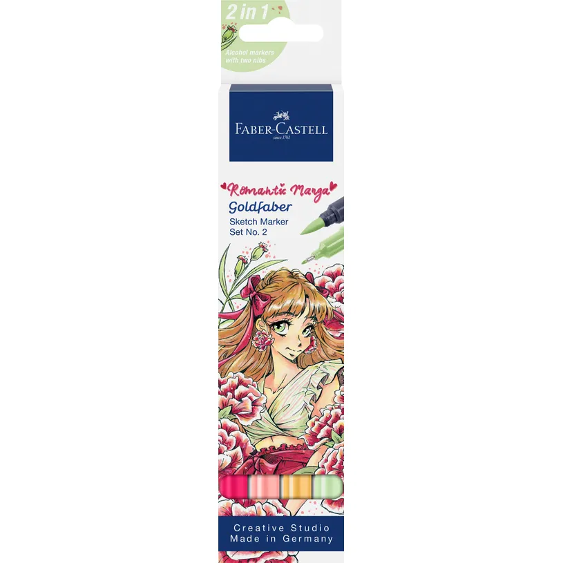 4005401647225-Faber-Castell Goldfaber – Set de marqueurs Sketch Romantic Manga Collection n°2--0