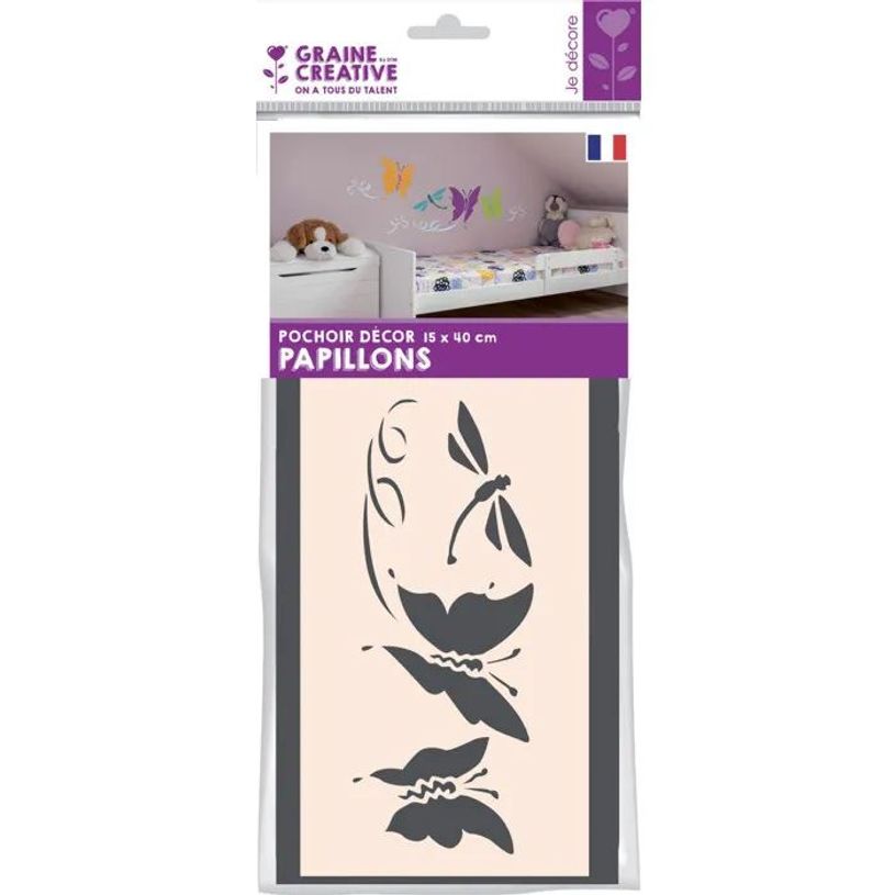 3471052260365-Graine Creative - Pochoir - 15 x 40 cm - papillons--0