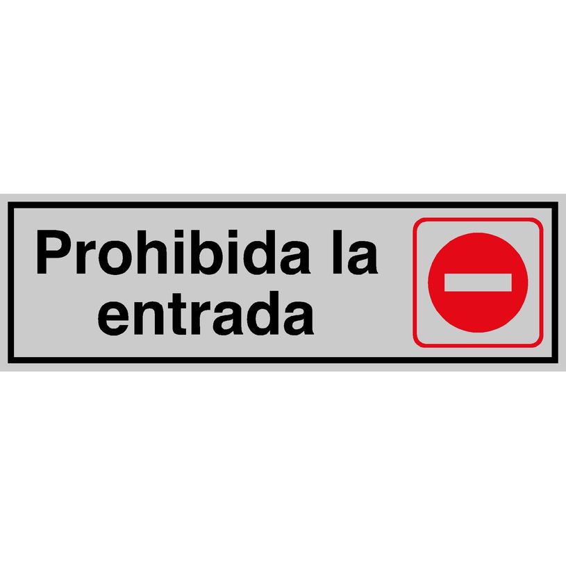 8435080907642-Rotulauto - Signe - entrée interdite - rectangulaire - 180 x 60 mm - métal - or-P_509958_1-0