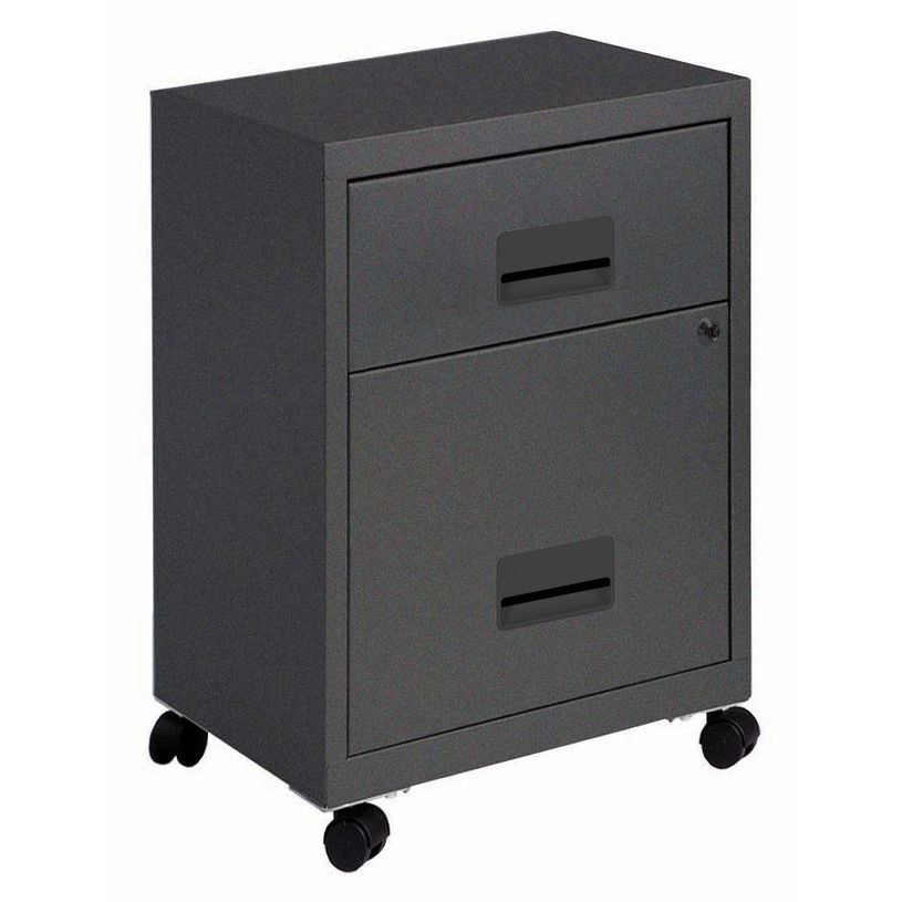 3219095952164-Caisson mobile - 2 tiroirs - anthracite-P_595216_1-0