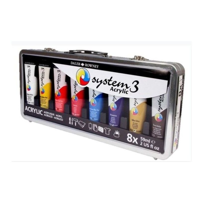 5011386106977-Daler-Rowney System3 - Ensemble de peinture - 8 parties - peinture acrylique - 8 couleurs - c-P_612471_1-0