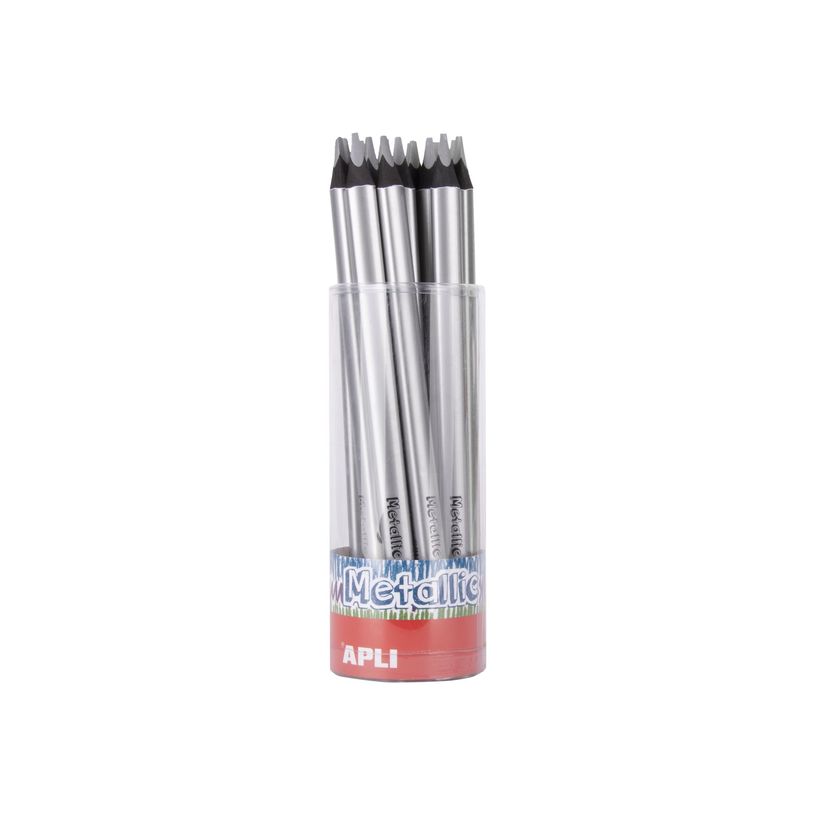 8410782175117-Apli Agipa - Crayon de couleur triangulaire Jumbo - argent métallique-P_616949_1-0