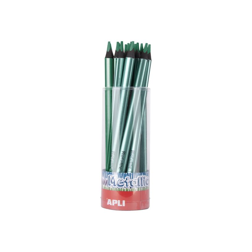 8410782175148-Apli Agipa - Crayon de couleur triangulaire Jumbo - vert métallique-P_616952_1-0