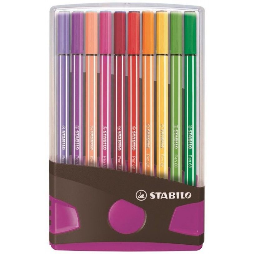 4006381551236-STABILO - Feutre fin - couleurs assorties - encre à l'eau - 1 mm - moyen (pack de 20)-P_646473_1-0