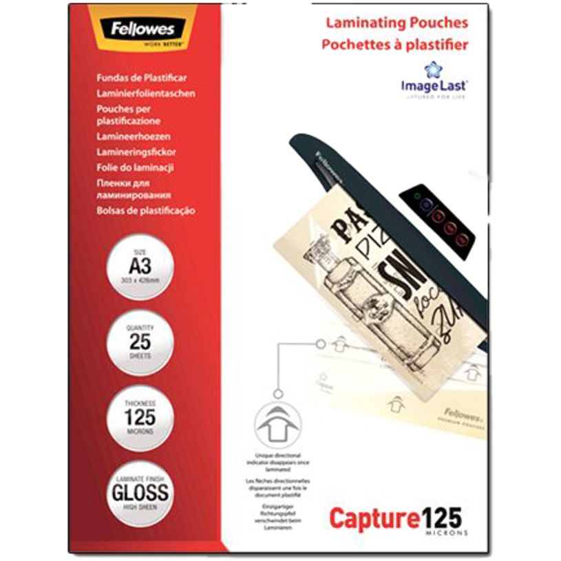 077511539657-Fellowes - 25 pochettes de plastification A3 (303 x 426 mm) - 125 microns - brillantes -P_79140741_2-1