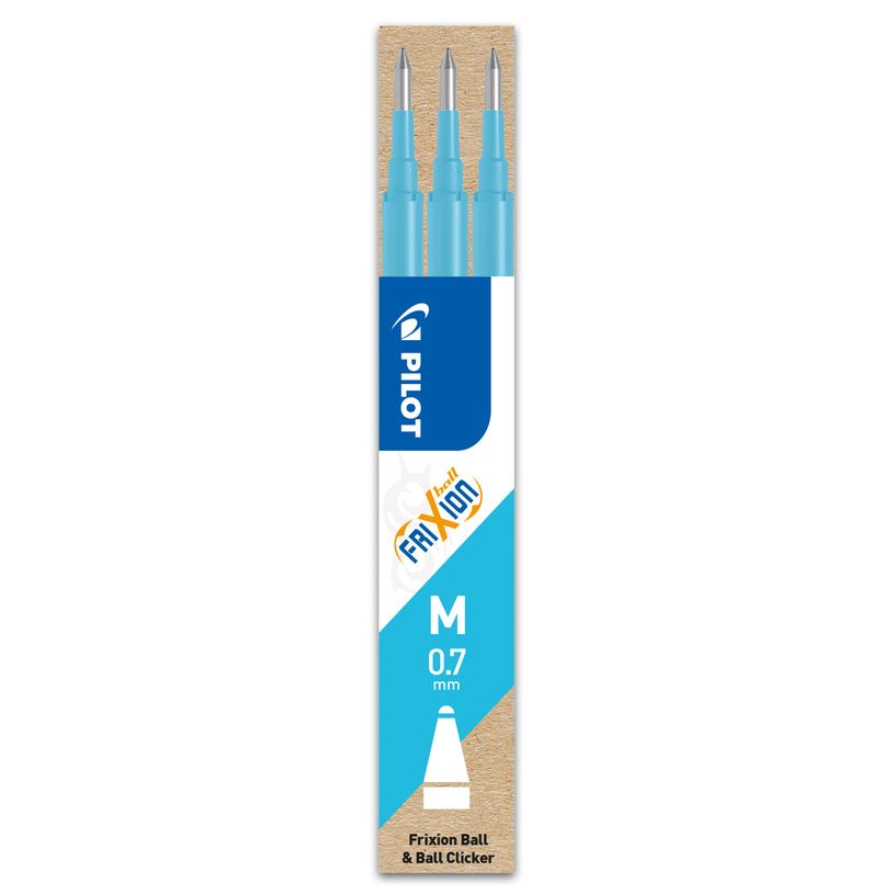 4902505356100-Pilot Frixion Ball - 3 Recharges pour rollers effaçables - 0,7 mm - turquoise-P_79145025_1-0