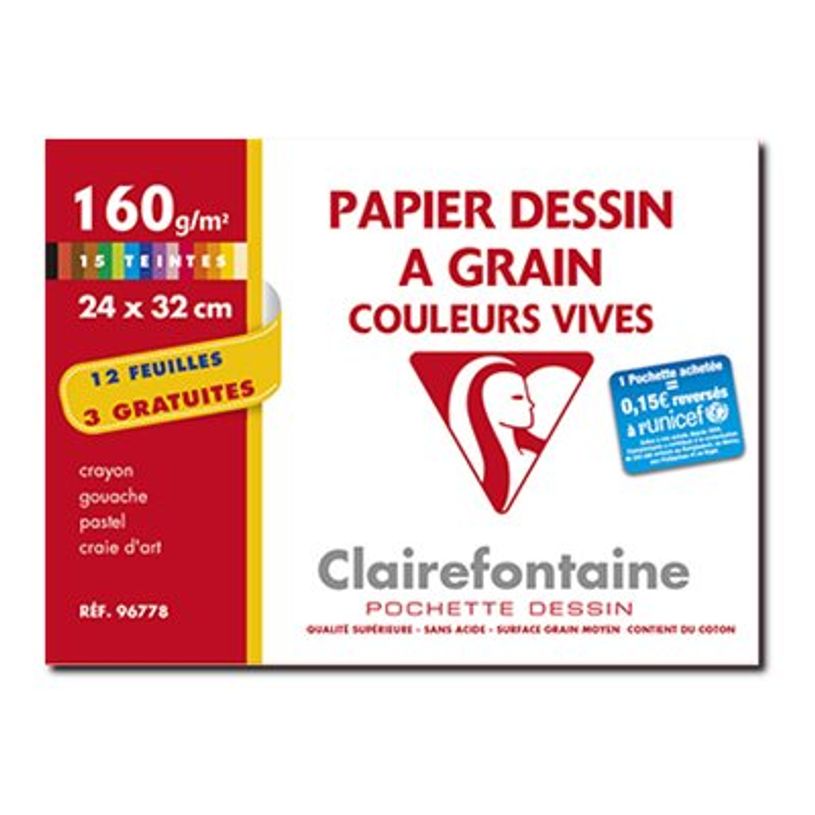 3329680967784-Clairefontaine Dessin à Grain - Pochette papier à dessin  - 15 feuilles - 24 x 32 cm - 16-P_79150954_1-0