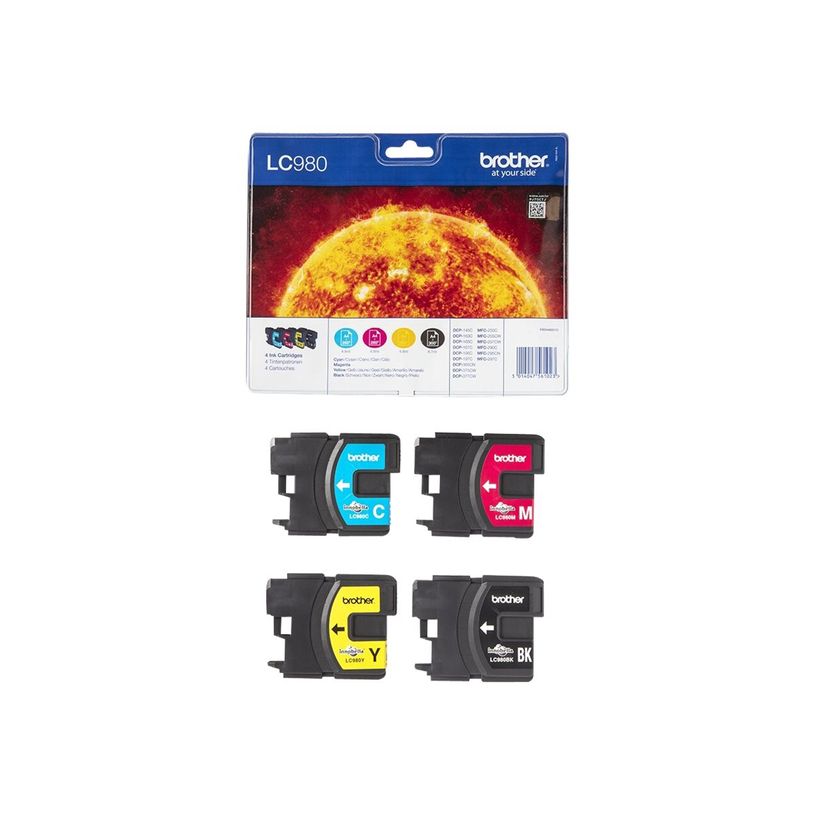 5014047561023-Brother LC980 - Pack de 4 - noir, cyan, magenta, jaune - cartouche d'encre originale-P_79347065_3-2