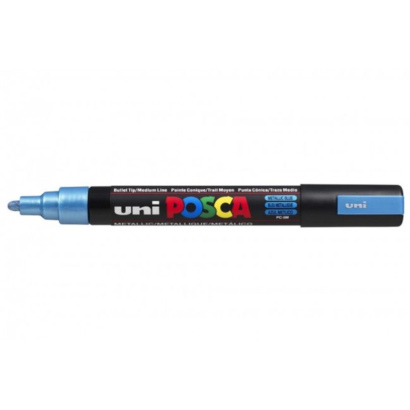 4902778113554-Posca - Marqueur peinture pointe moyenne - bleu métallique-P_79360286_2-0