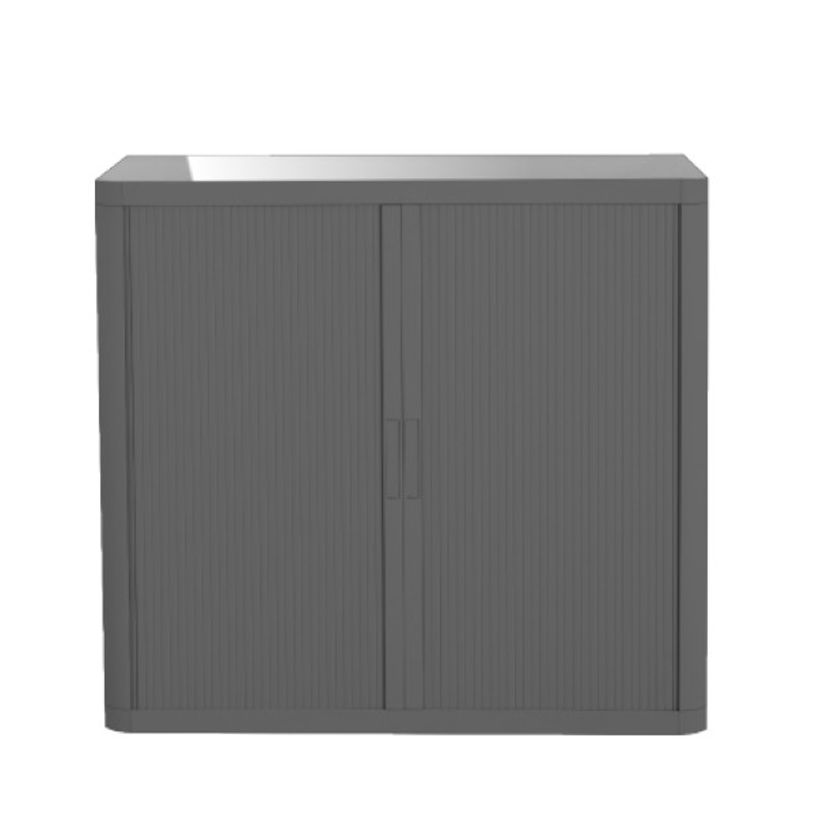 3660141929164-Armoire basse à rideaux EASY OFFICE - 110 x 104 x 41,5 cm - Corps, rideaux et poignée ant-P_79362557_1-0