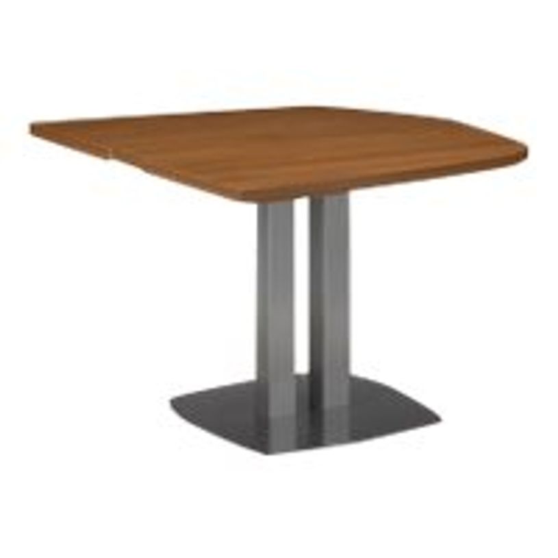 3483600219534-Table de réunion semi-ovale SLIVER - L102 x H75 x P115 - Noyer et bronze-P_79365942_1-0