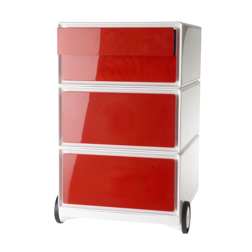 0000793672262-Caisson de bureau mobile EASYBOX - 2 tiroirs et 2 plumiers - Rouge-P_79367226_1-0