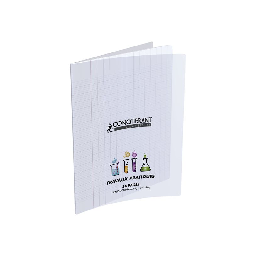 3020120002439-Conquérant Classique - Cahier polypro de travaux pratiques (TP) - 17 x 22 cm - 64 pages - grands carre-P_79375964_1-0