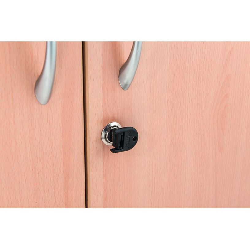 3253310133839-Armoire basse IDRA/DUAL - H72 x L80 x P47 - 2 portes - Corps blanc - Dessus et portes Blanc-P_79377103_3-2