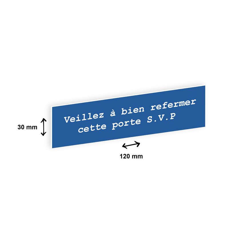 2012348177601-Plaque boîte à lettres personnalisée avec votre texte - 120 x 30 mm - bleue - adhésivé-P_79384149_2-1