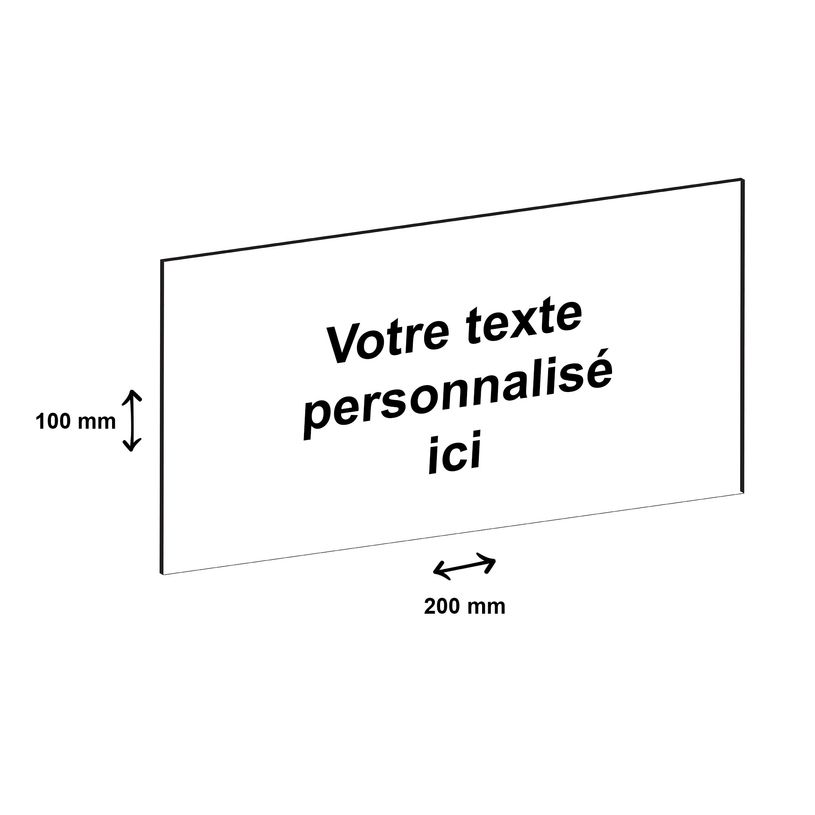 3459590648302-Plaque personnalisée avec votre texte - 200 x 100 mm - blanche - adhésivée prête à pos-P_79384198_1-0